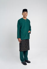 Patawali Classic Fit Baju Melayu Teluk Belanga - Emerald Green