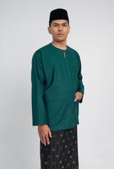 Patawali Classic Fit Baju Melayu Teluk Belanga - Emerald Green