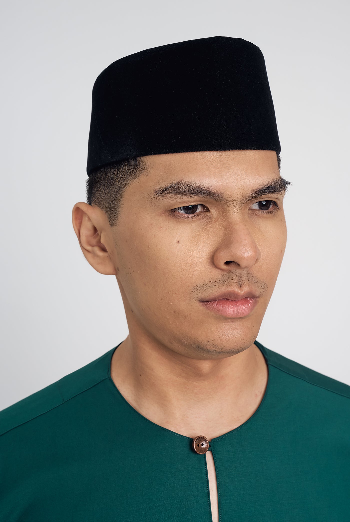 Patawali Classic Fit Baju Melayu Teluk Belanga - Emerald Green