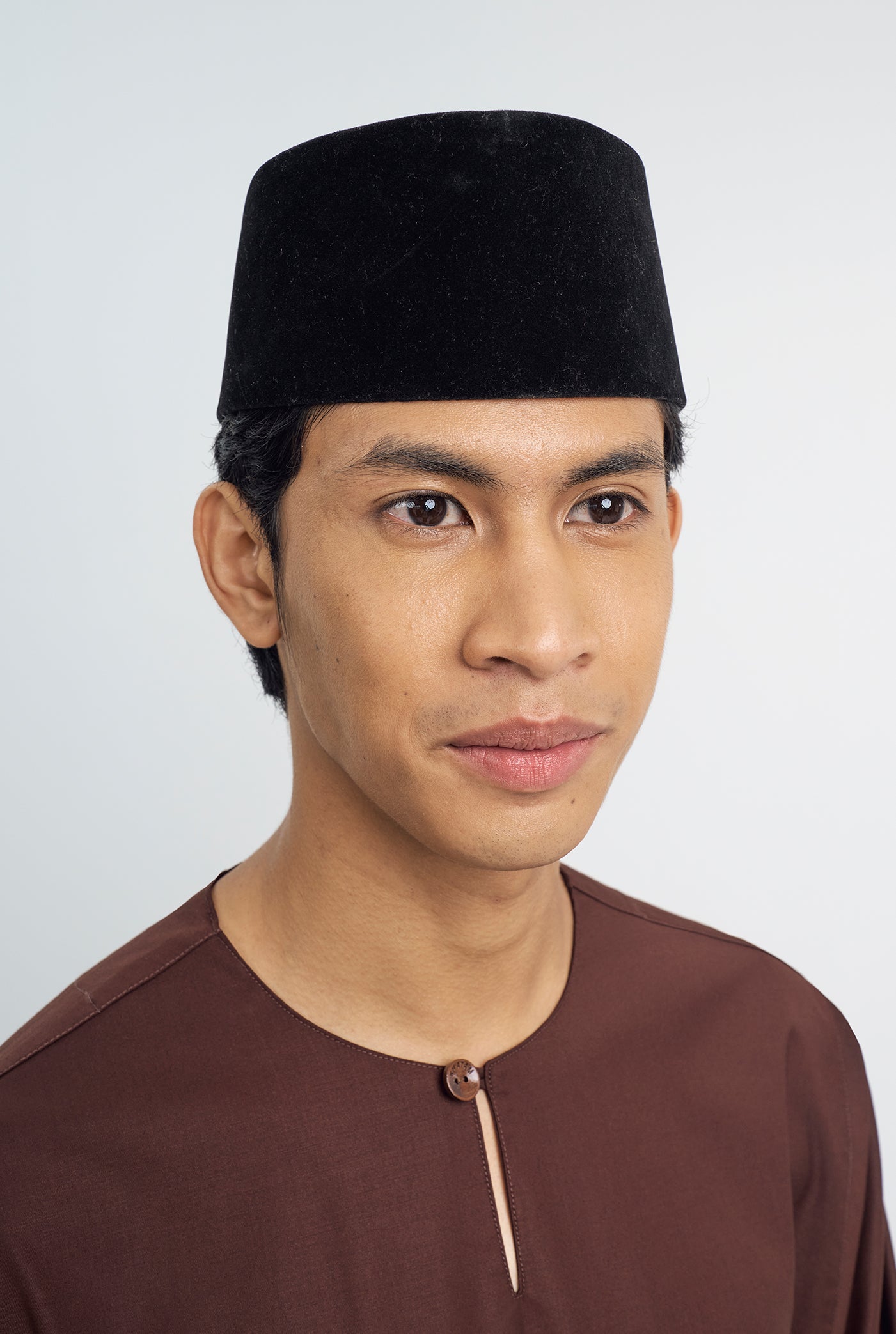 Patawali Classic Fit Baju Melayu Teluk Belanga - Dark Brown
