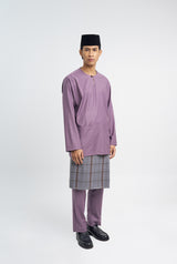 Patawali Classic Fit Baju Melayu Teluk Belanga - Dusty Lilac