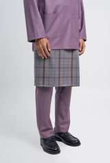 Patawali Classic Fit Baju Melayu Teluk Belanga - Dusty Lilac