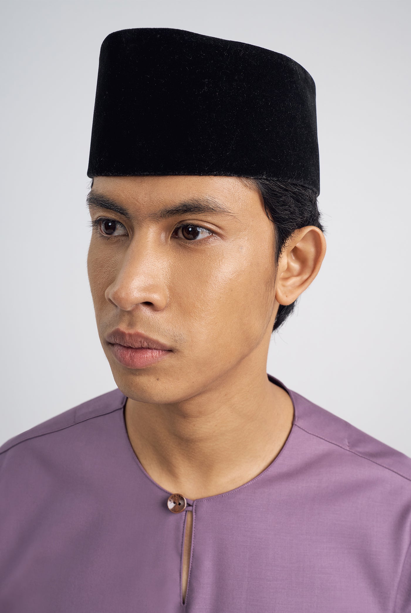 Patawali Classic Fit Baju Melayu Teluk Belanga - Dusty Lilac