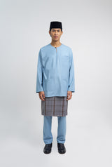 Patawali Classic Fit Baju Melayu Teluk Belanga - Light Blue