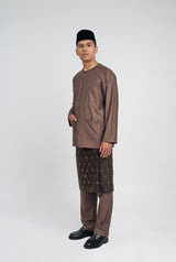 Patawali Classic Fit Baju Melayu Teluk Belanga - Espresso