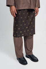 Patawali Classic Fit Baju Melayu Teluk Belanga - Espresso