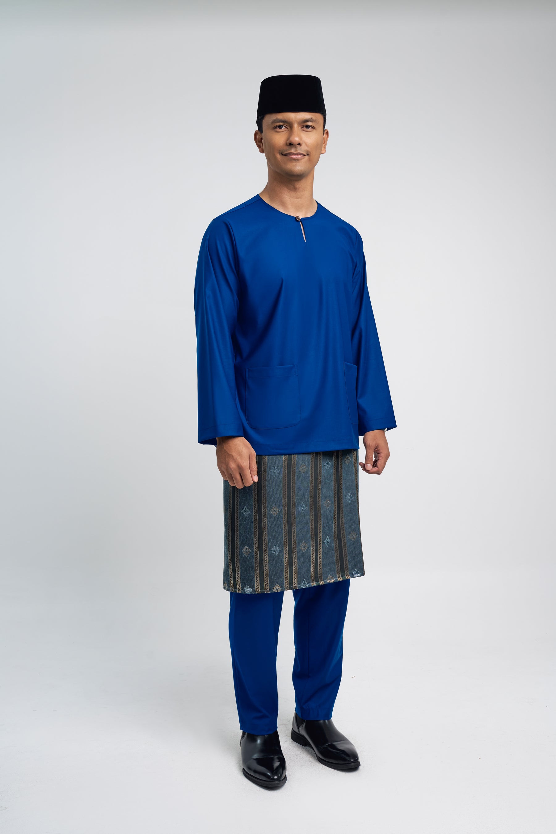 Patawali Modern Fit Baju Melayu Teluk Belanga - Royal Blue