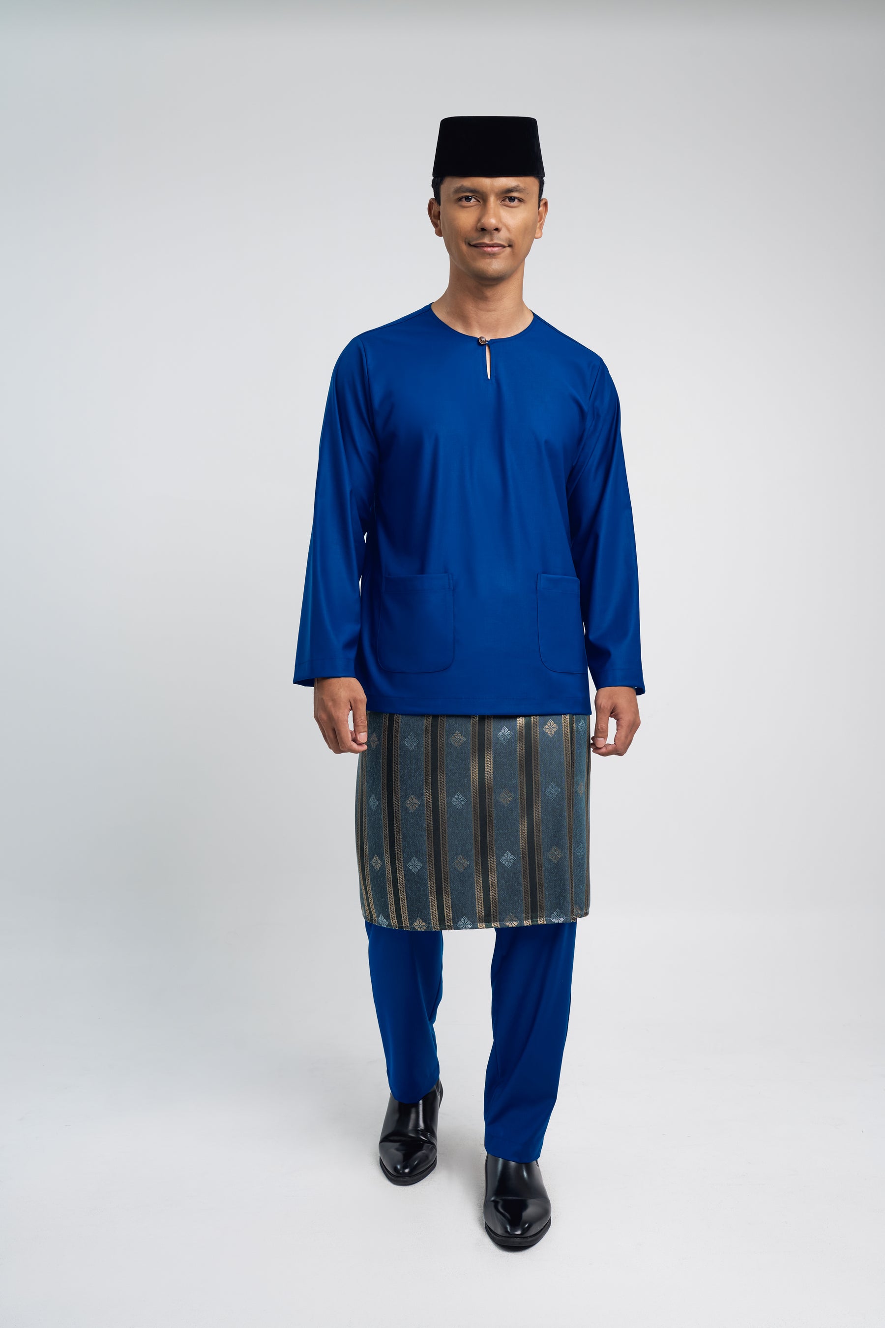 Patawali Modern Fit Baju Melayu Teluk Belanga - Royal Blue