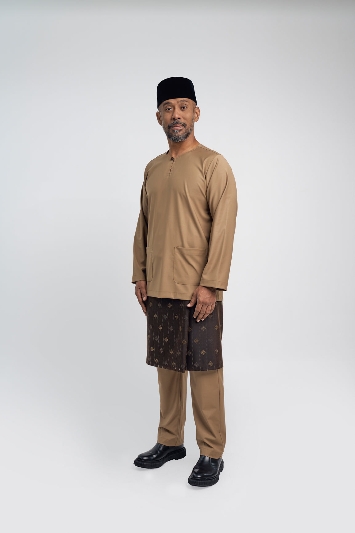 Patawali Modern Fit Baju Melayu Teluk Belanga - Hazel Brown