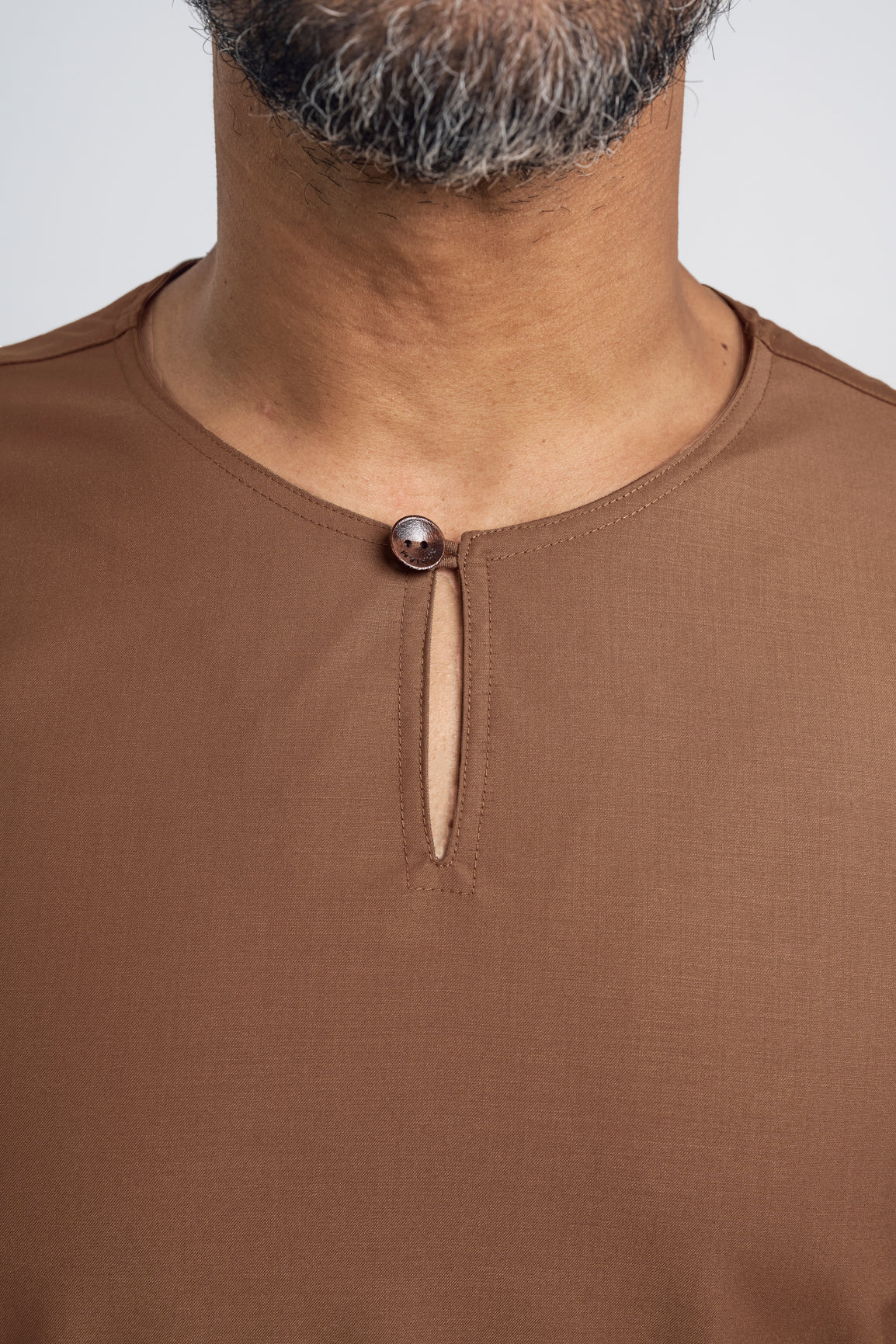 Patawali Modern Fit Baju Melayu Teluk Belanga - Coffee Brown