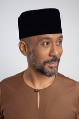 Patawali Modern Fit Baju Melayu Teluk Belanga - Coffee Brown