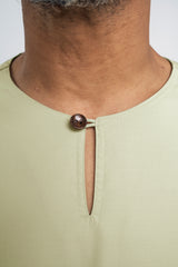 Patawali Modern Fit Baju Melayu Teluk Belanga - Honeydew