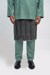 Patawali Modern Fit Baju Melayu Teluk Belanga - Grass Green