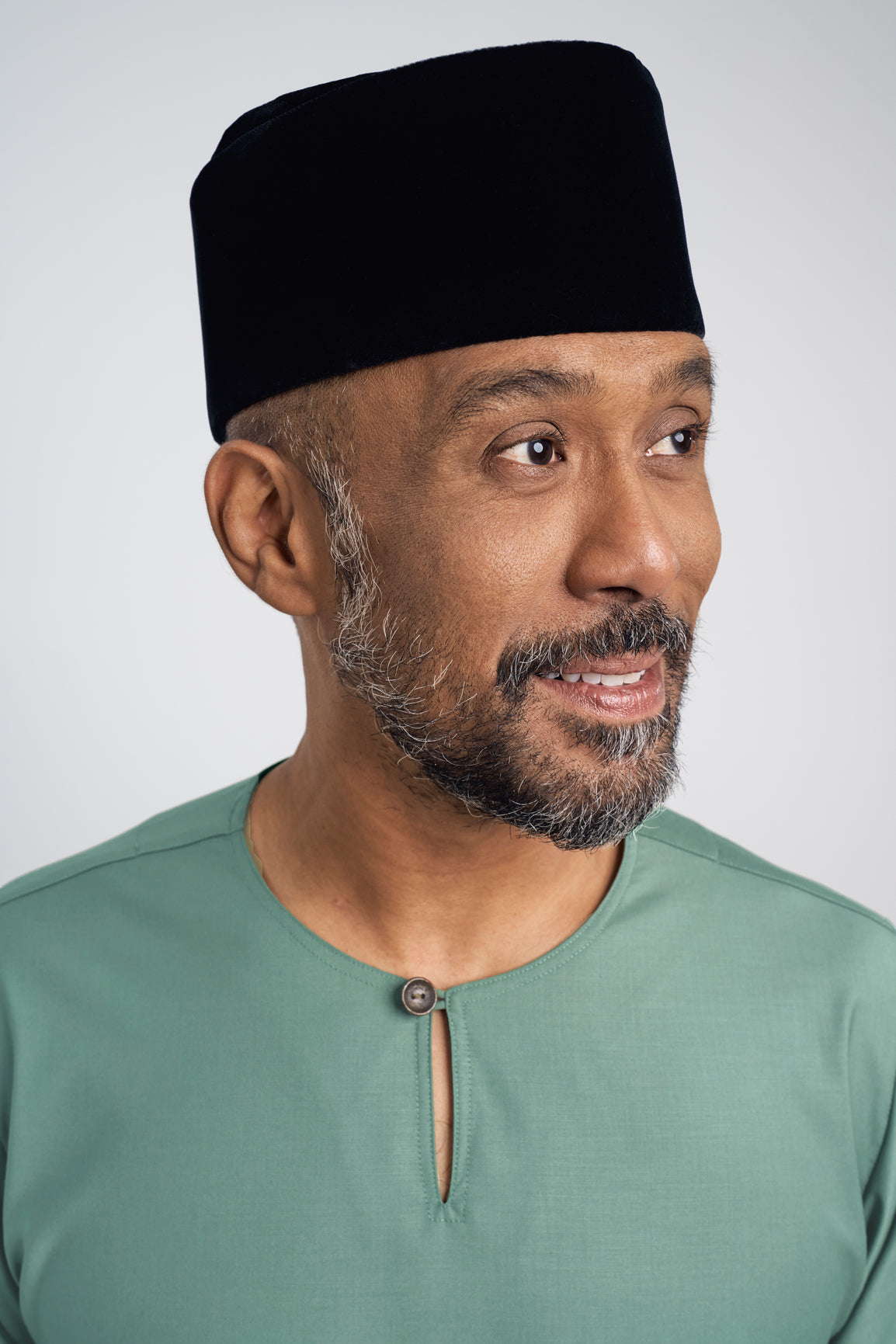 Patawali Modern Fit Baju Melayu Teluk Belanga - Grass Green