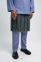 Patawali Modern Fit Baju Melayu Teluk Belanga - Stone Blue