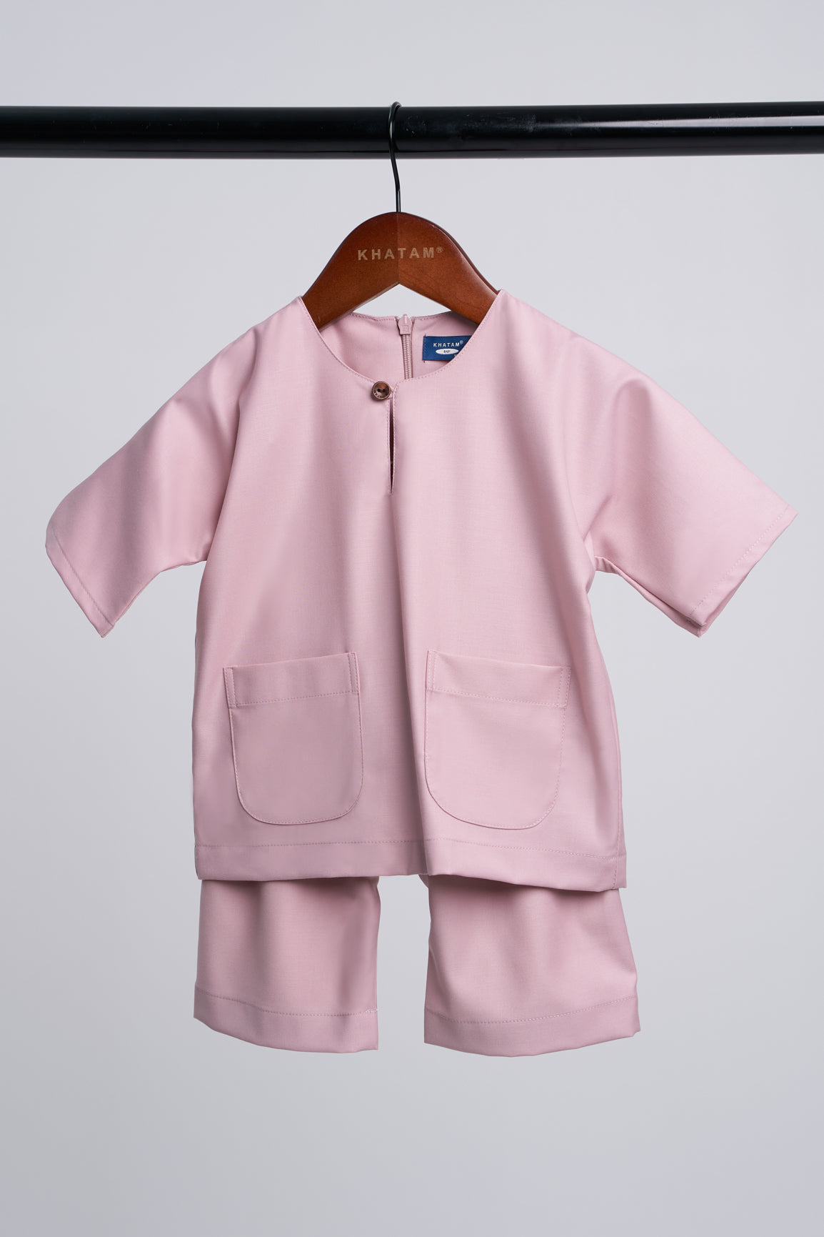 Patawali Baby Boys Baju Melayu Teluk Belanga - Soft Pink