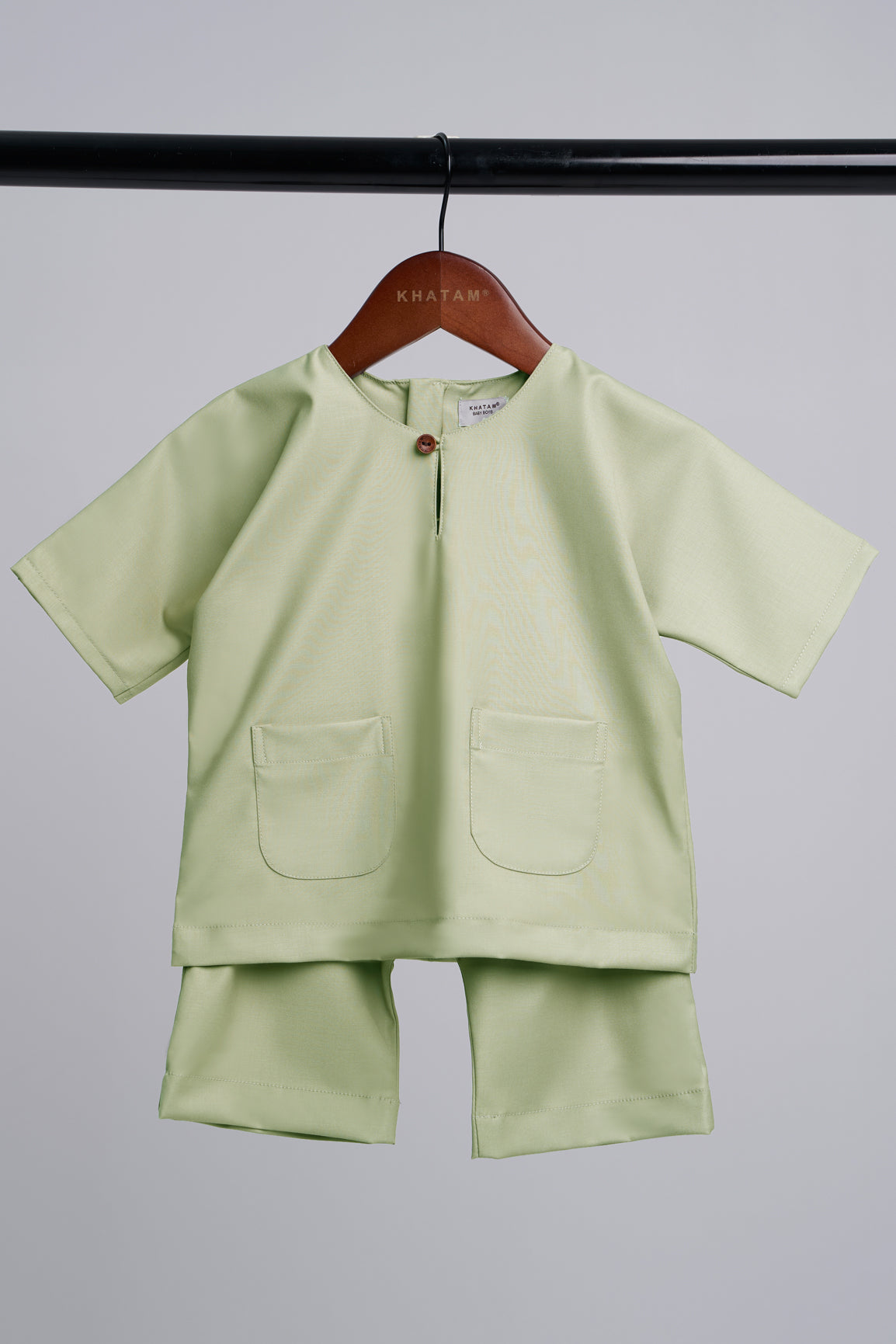 Patawali Baby Boys Baju Melayu Teluk Belanga - Honeydew