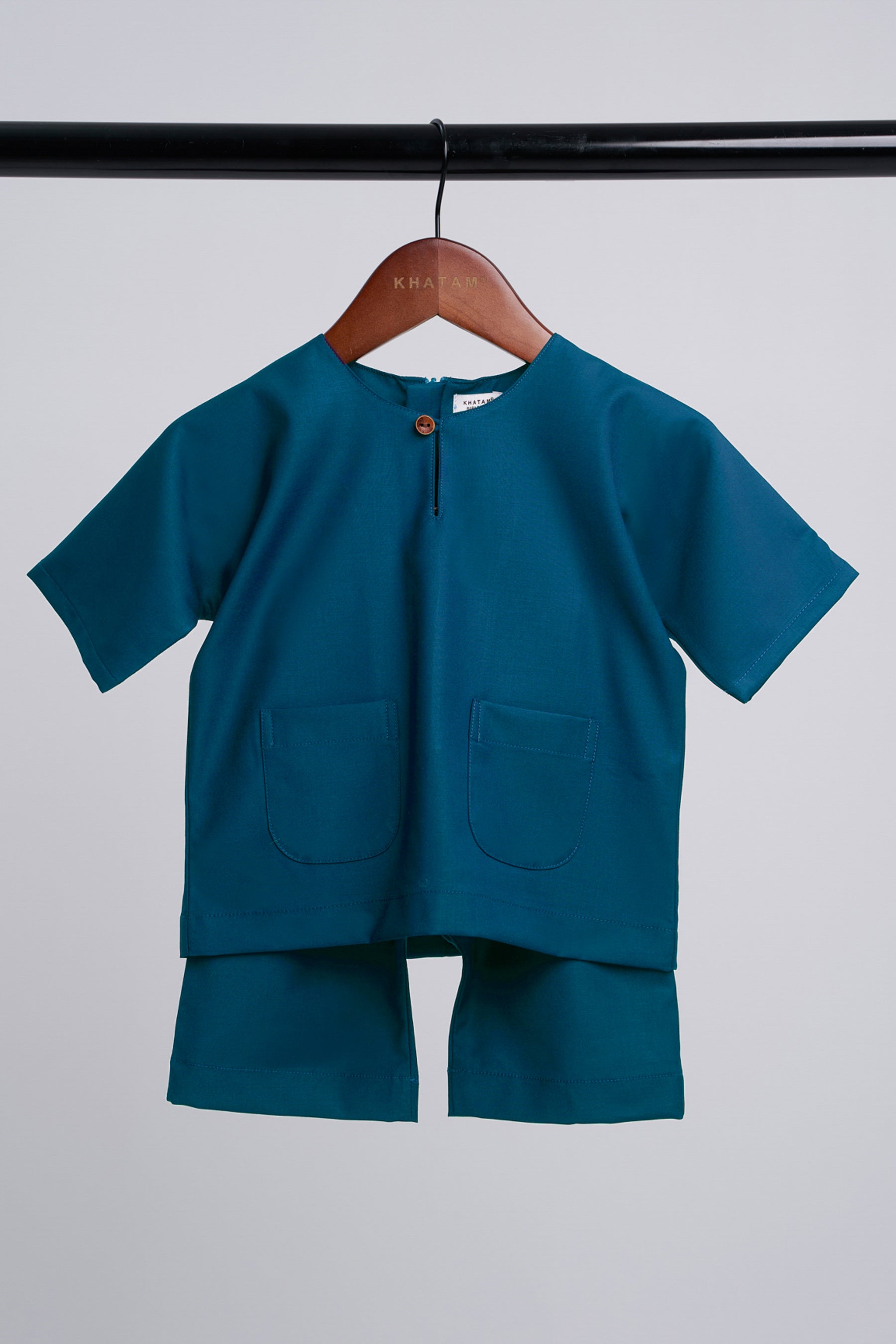 Patawali Baby Boys Baju Melayu Teluk Belanga - Deep Teal