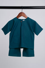 Patawali Baby Boys Baju Melayu Teluk Belanga - Deep Teal