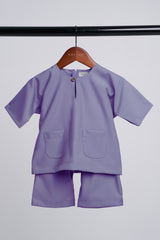 Patawali Baby Boys Baju Melayu Teluk Belanga - Purple Yam