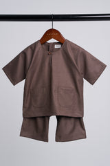 Patawali Baby Boys Baju Melayu Teluk Belanga - Espresso