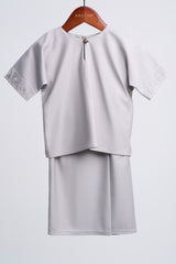 Patawali Baby Girls Baju Kurung - Ash Grey