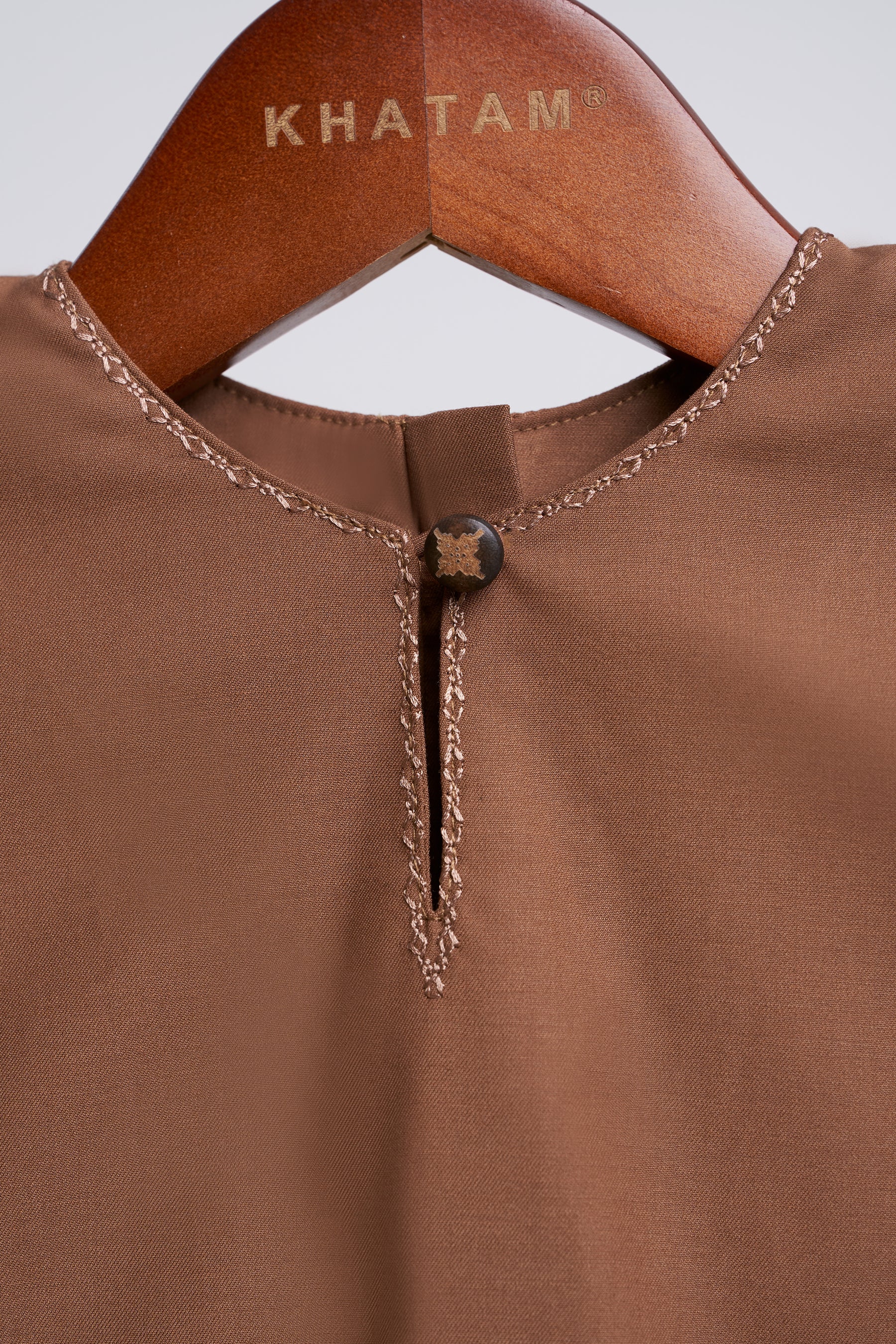 Patawali Baby Girls Baju Kurung - Coffee Brown