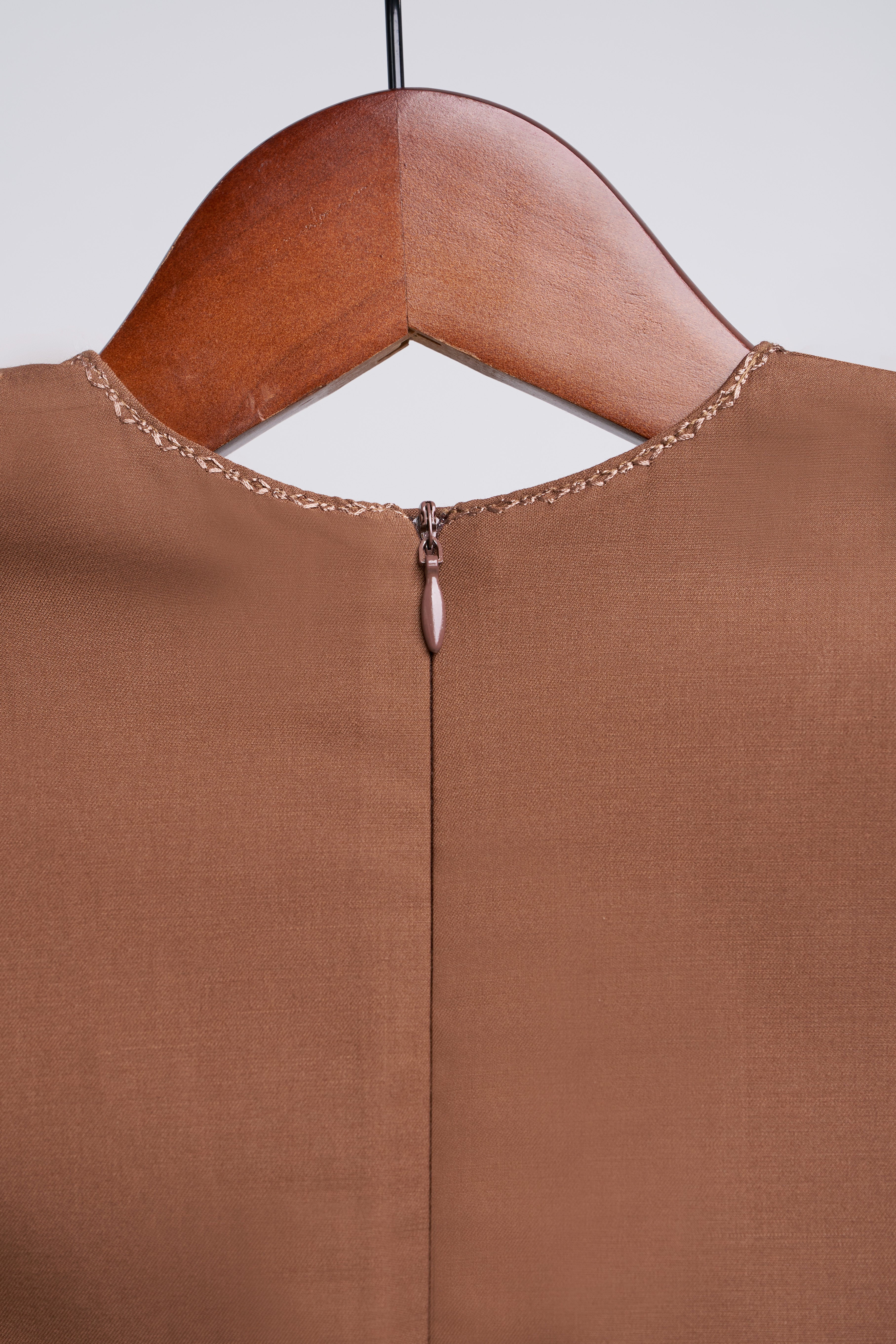 Patawali Baby Girls Baju Kurung - Coffee Brown