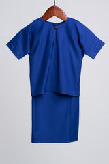Patawali Baby Girls Baju Kurung - Royal Blue