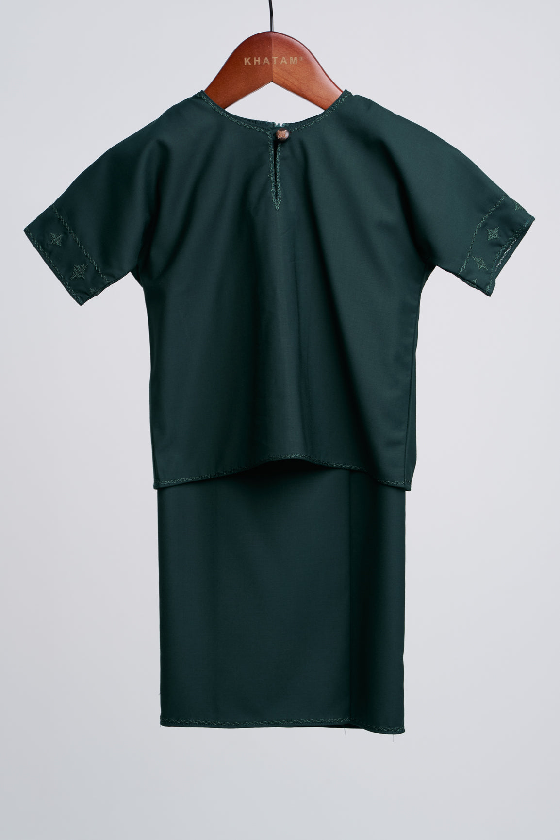 Patawali Baby Girls Baju Kurung - Deep Green