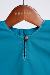 Patawali Baby Girls Baju Kurung - Turquoise