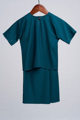 Patawali Baby Girls Baju Kurung - Deep Teal