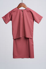 Patawali Baby Girls Baju Kurung - Dark Rose