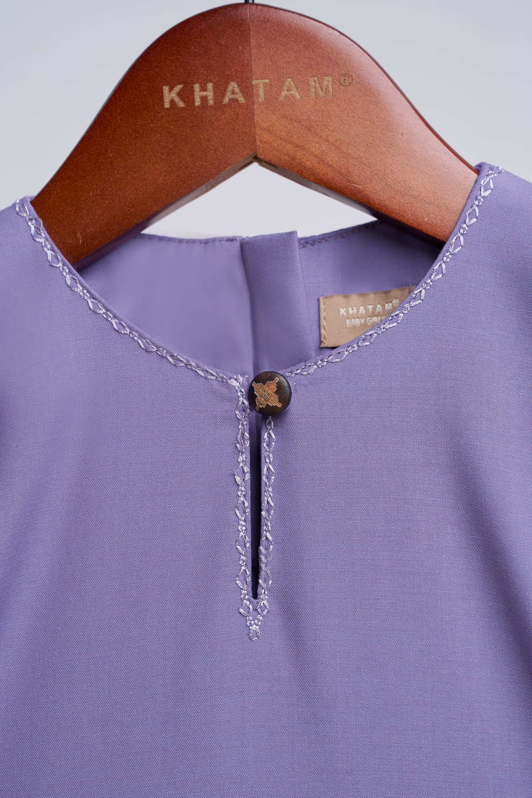 Patawali Baby Girls Baju Kurung - Purple Yam