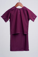 Patawali Baby Girls Baju Kurung - Purple Manggis