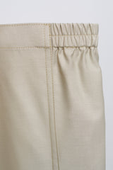 Patawali Baby Girls Baju Kurung - Light Khaki