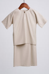 Patawali Baby Girls Baju Kurung - Light Taupe