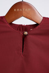 Patawali Baby Girls Baju Kurung - Mahogany Red