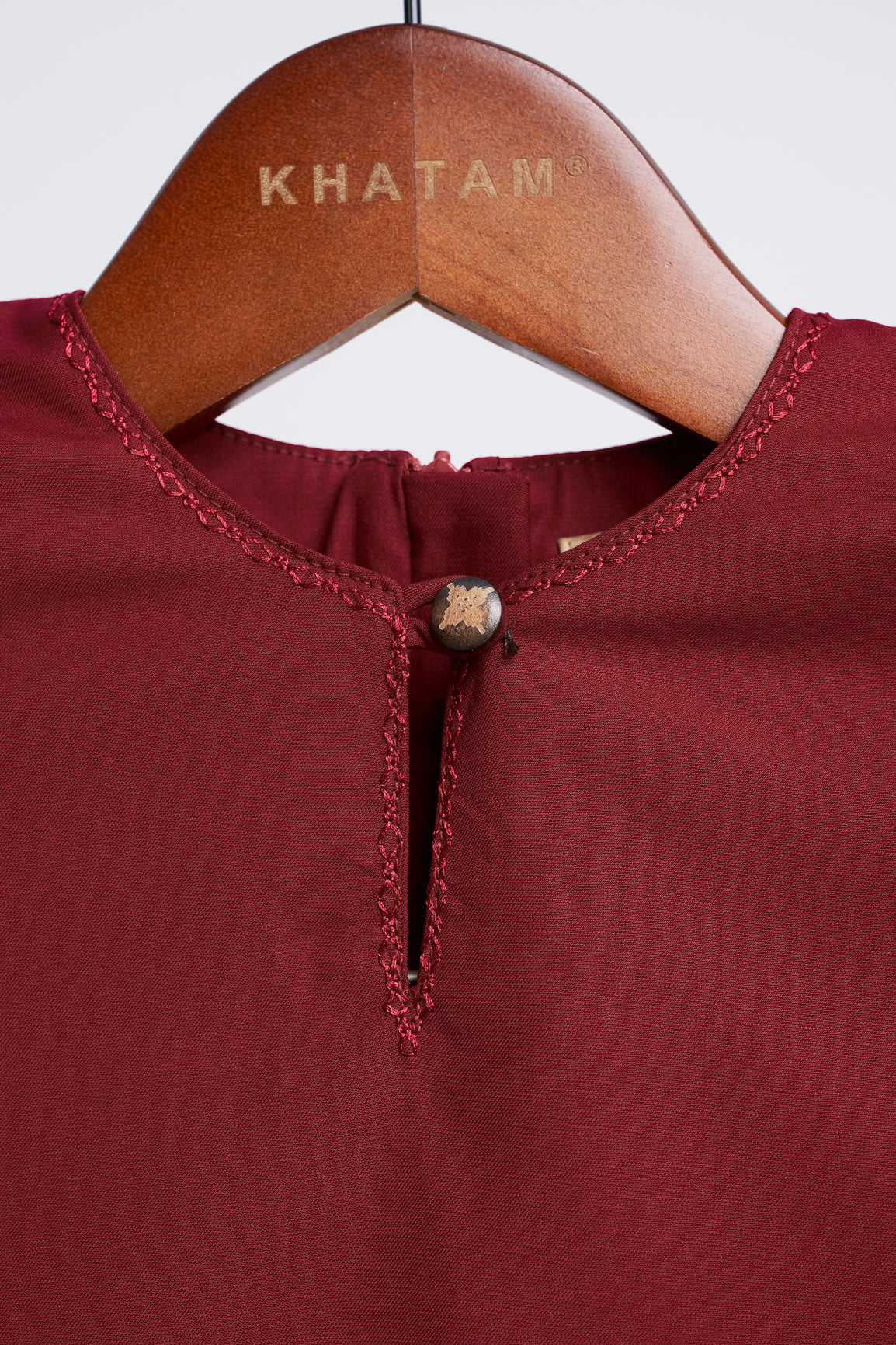 Patawali Baby Girls Baju Kurung - Mahogany Red