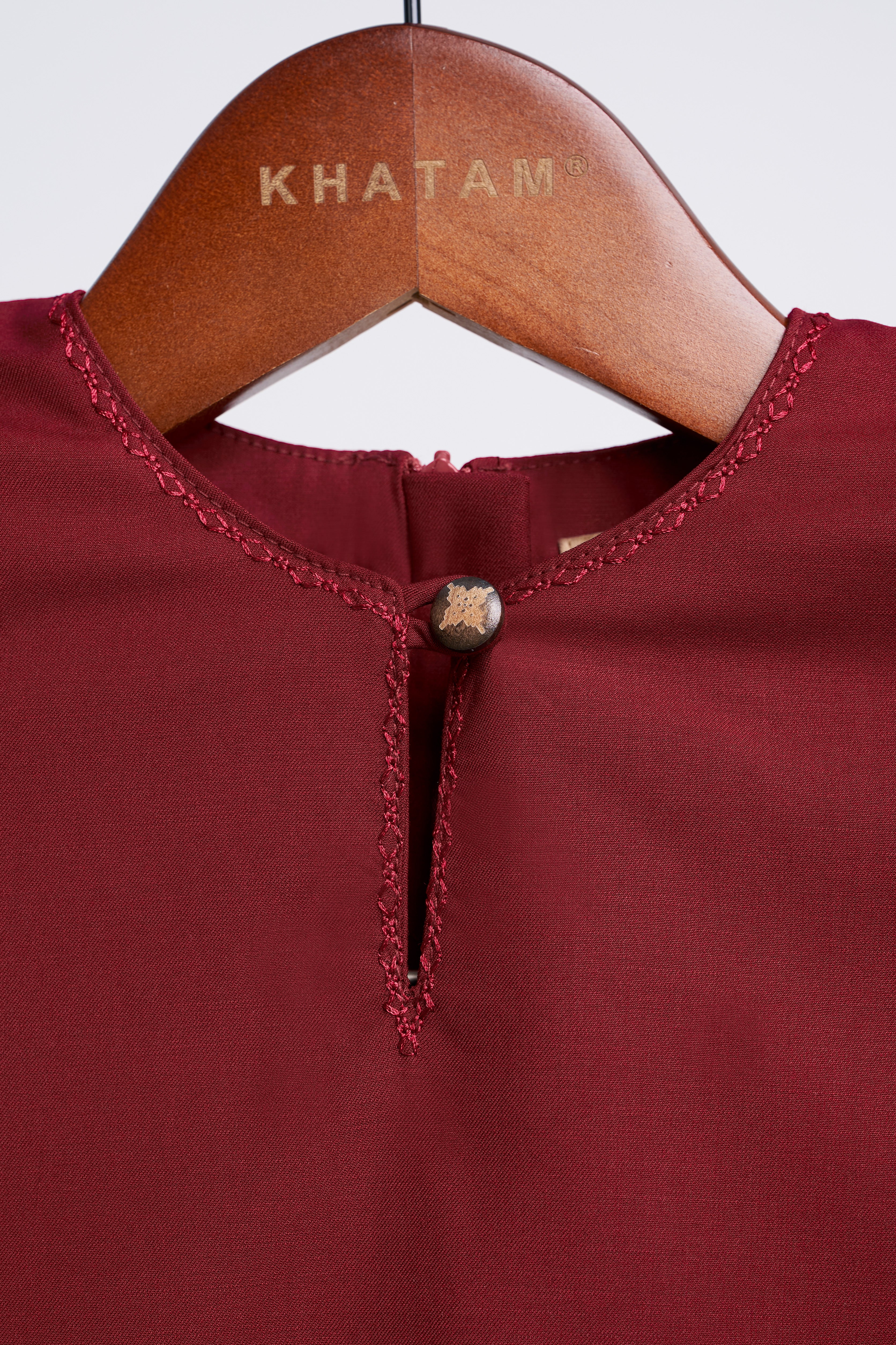 Patawali Baby Girls Baju Kurung - Mahogany Red