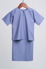 Patawali Baby Girls Baju Kurung - Stone Blue