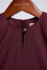 Patawali Baby Girls Baju Kurung - Burgundy Red