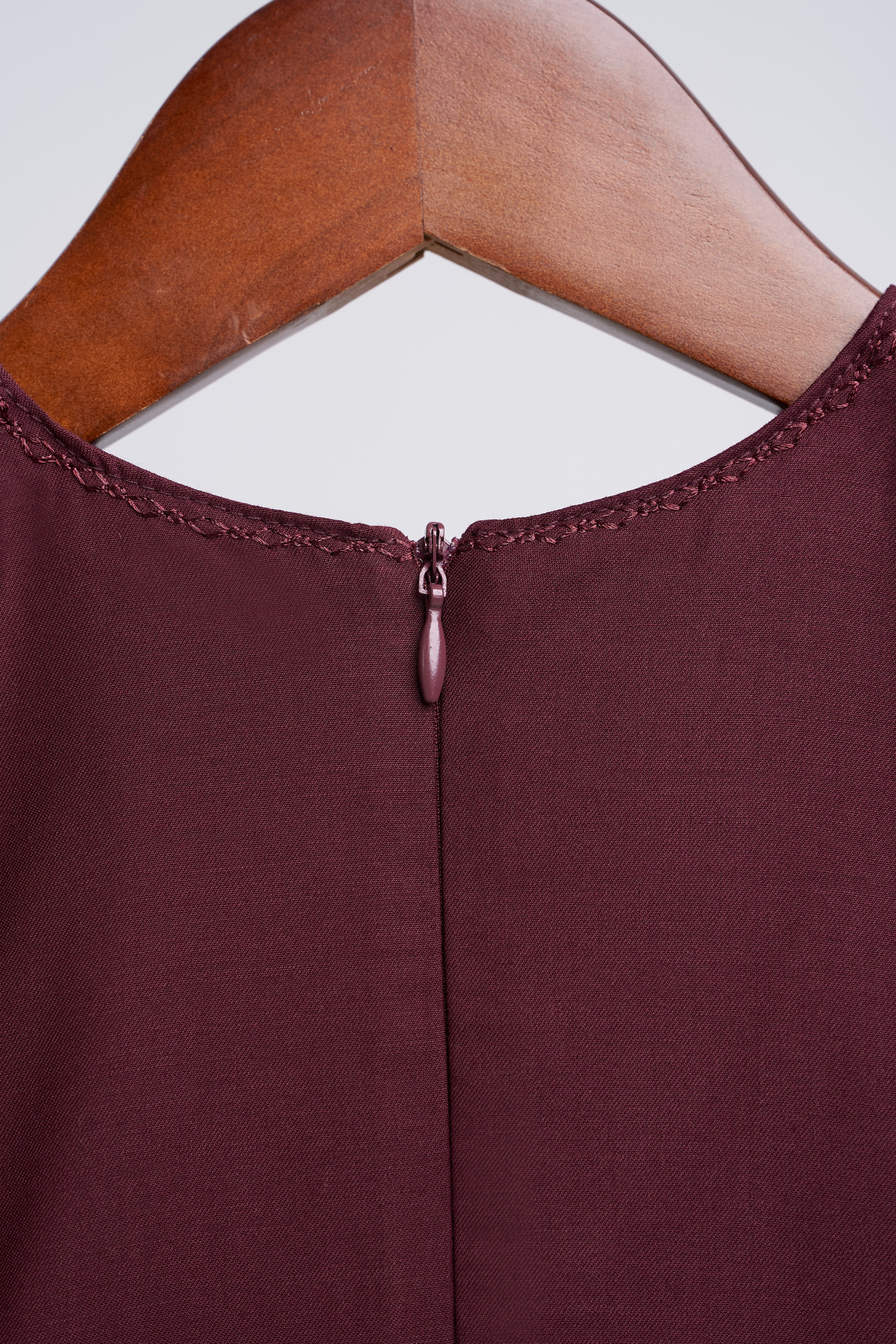 Patawali Baby Girls Baju Kurung - Burgundy Red