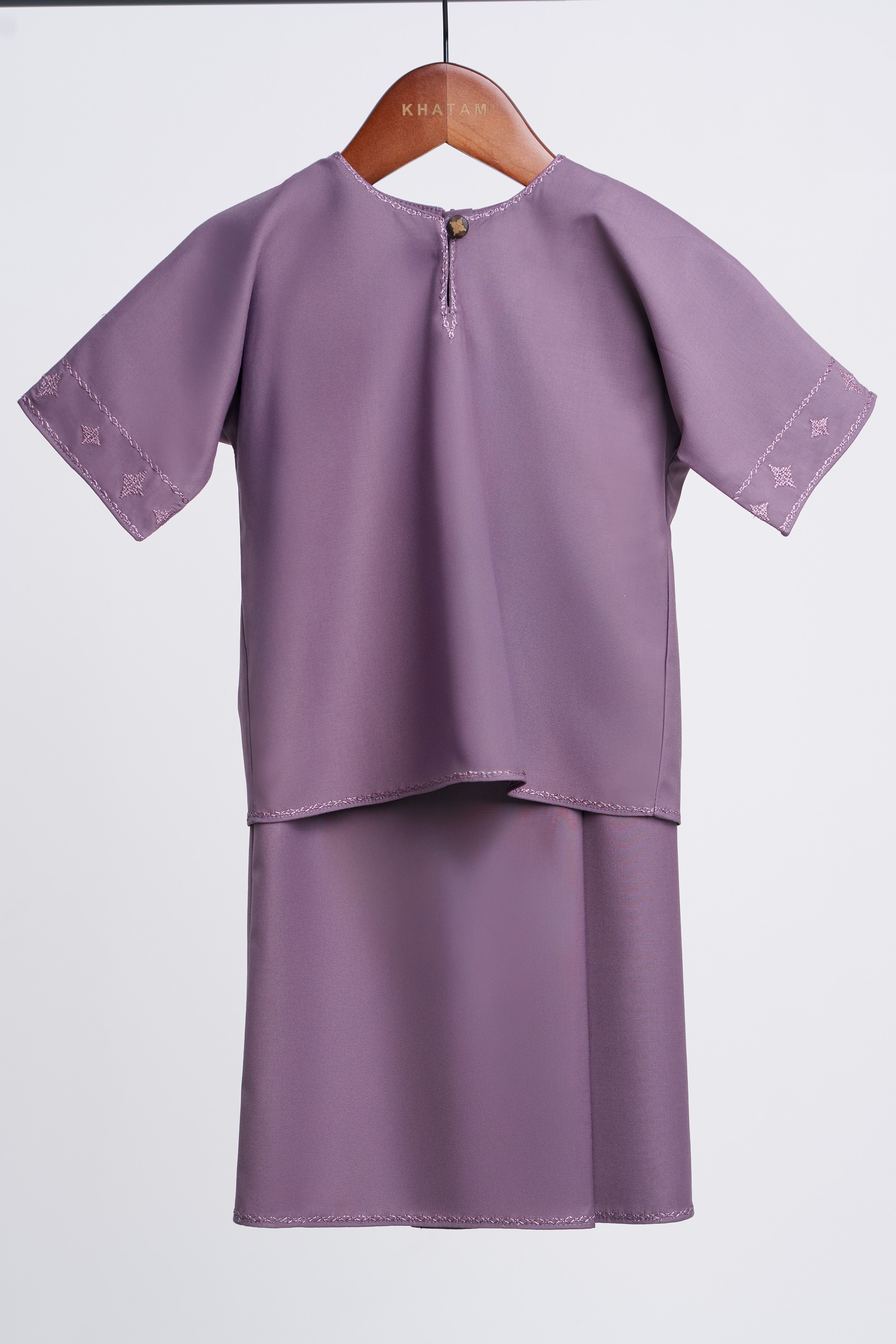 Patawali Baby Girls Baju Kurung - Dusty Lilac