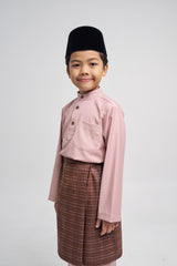 Patawali Boys Baju Melayu Cekak Musang - Soft Pink