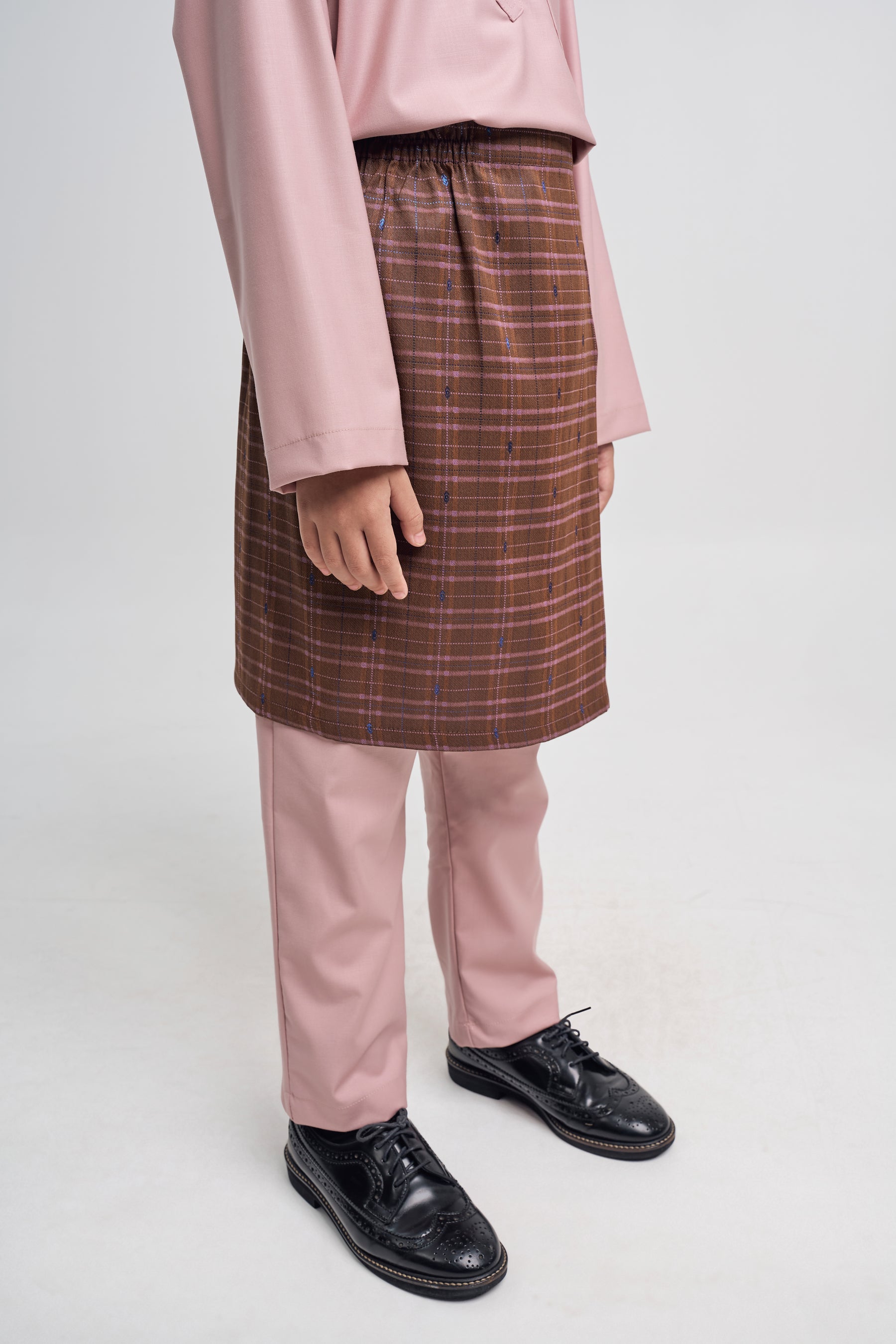 Patawali Boys Baju Melayu Cekak Musang - Soft Pink
