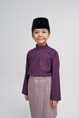 Patawali Boys Baju Melayu Cekak Musang - Dark Purple