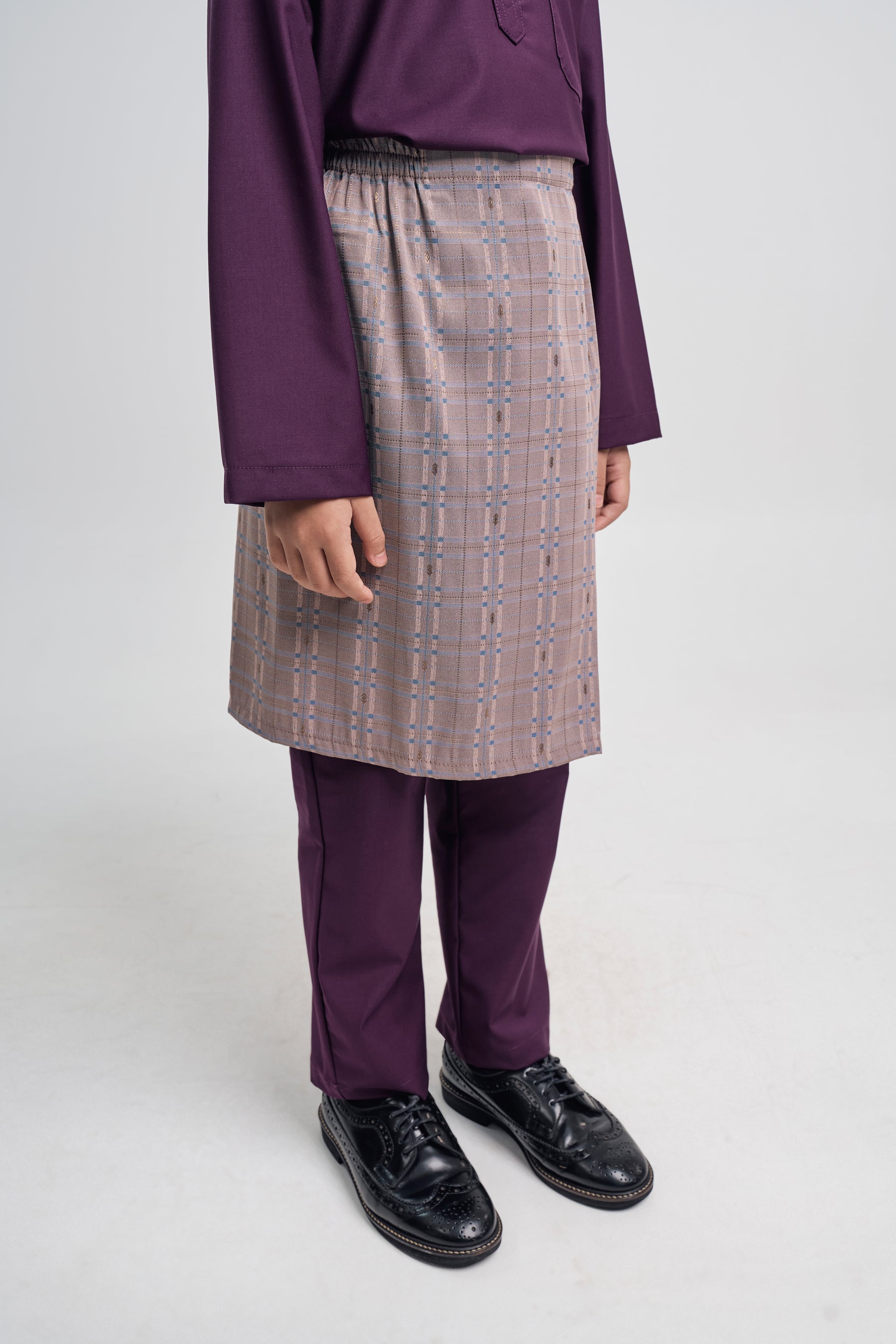 Patawali Boys Baju Melayu Cekak Musang - Dark Purple