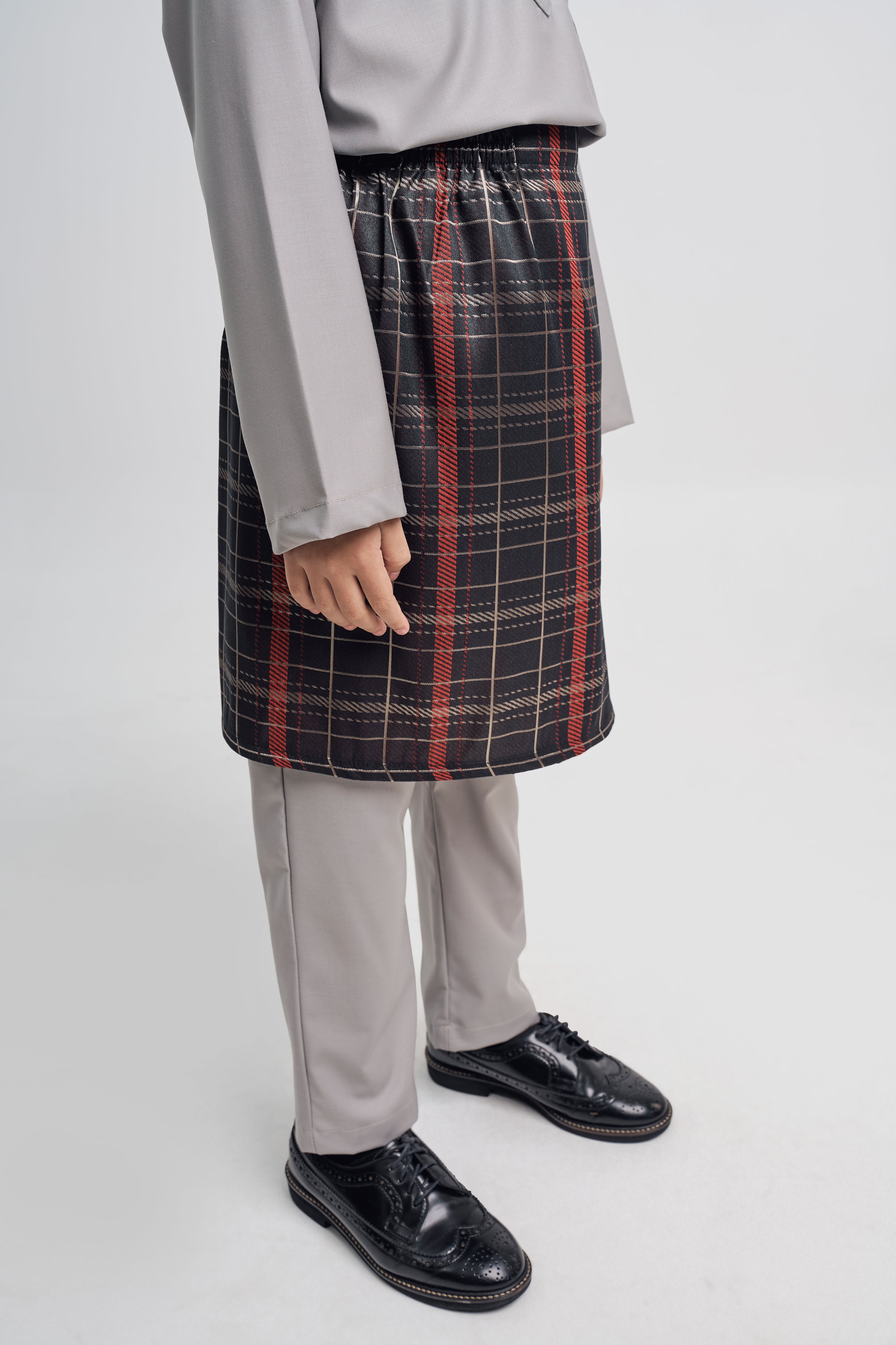 Patawali Boys Baju Melayu Cekak Musang - Ash Grey