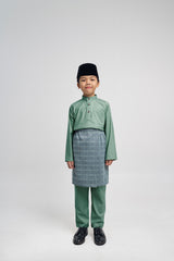 Patawali Boys Baju Melayu Cekak Musang - Grass Green